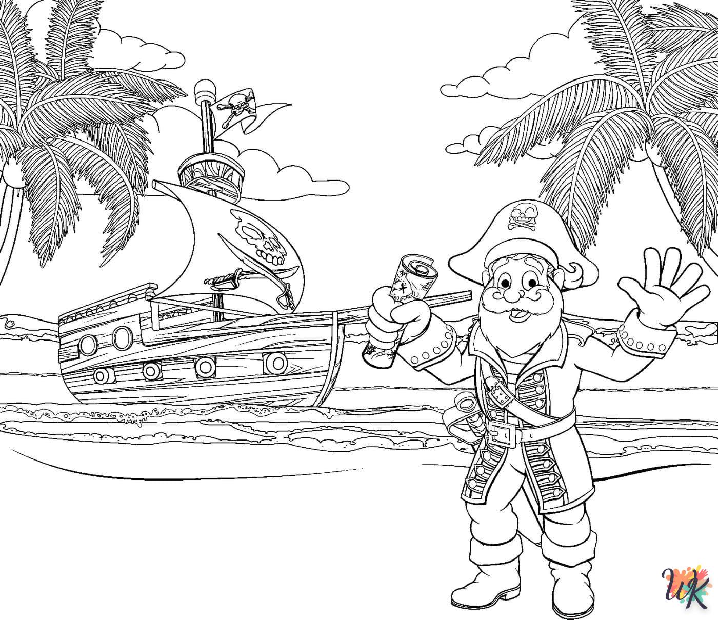 Dibujos para Colorear Piratas 10