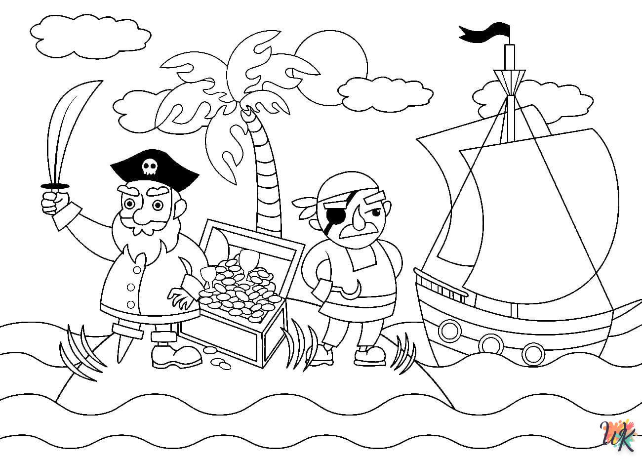 Dibujos para Colorear Piratas 12