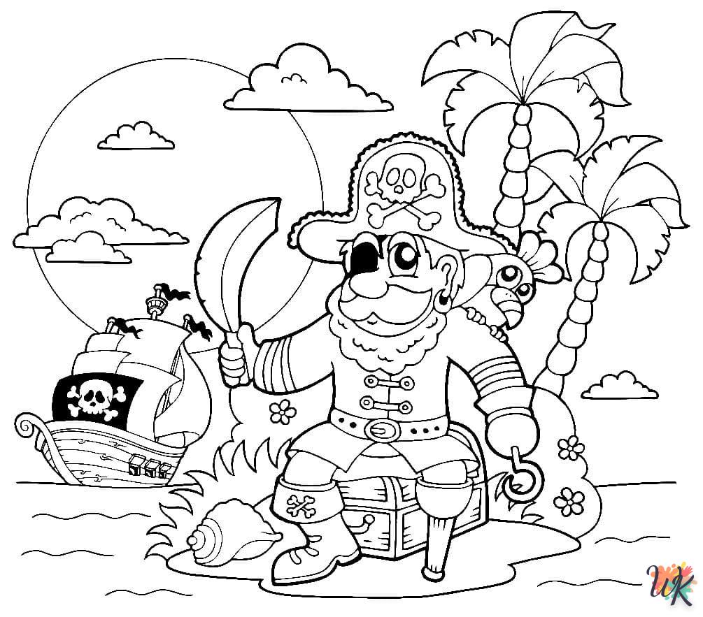 Dibujos para Colorear Piratas 16