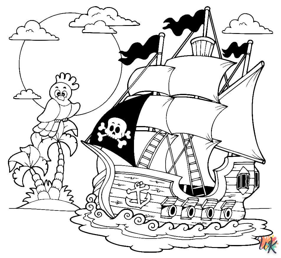 Dibujos para Colorear Piratas 19