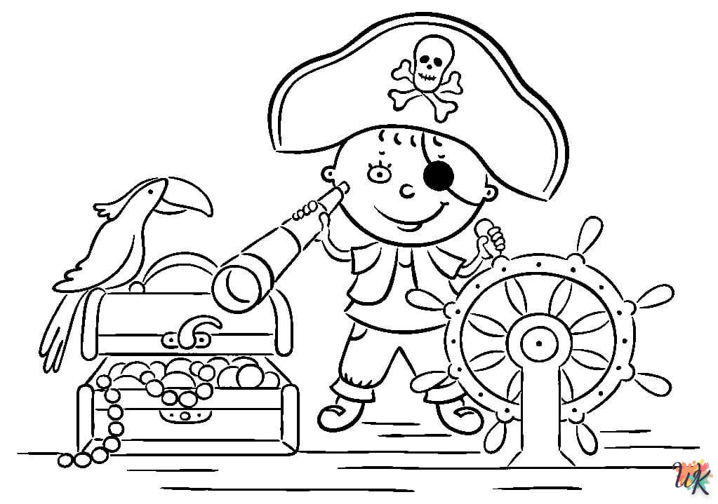Dibujos para Colorear Piratas 21