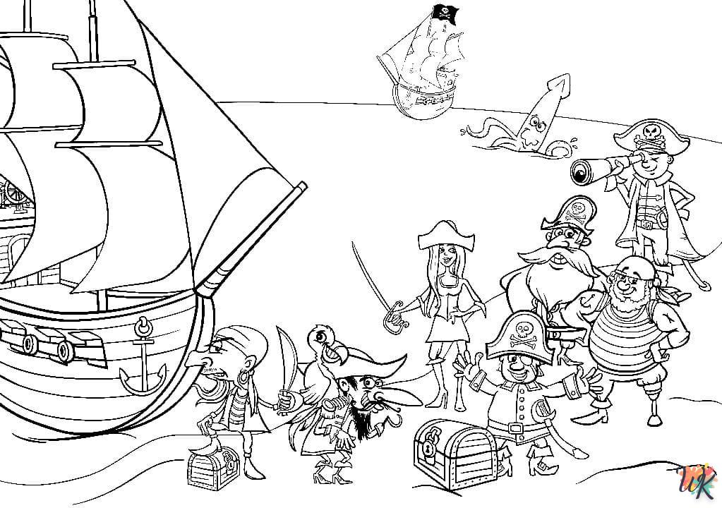 Dibujos para Colorear Piratas 24