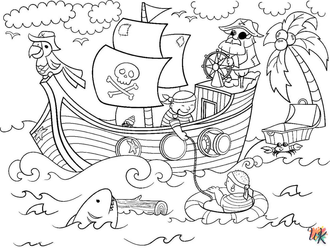 Dibujos para Colorear Piratas 3