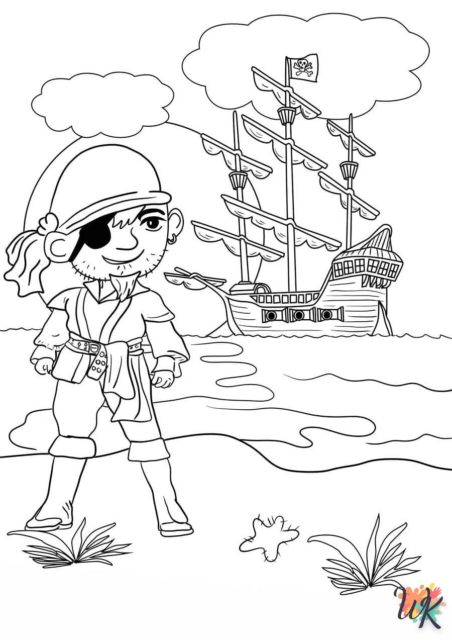 Dibujos para Colorear Piratas 32