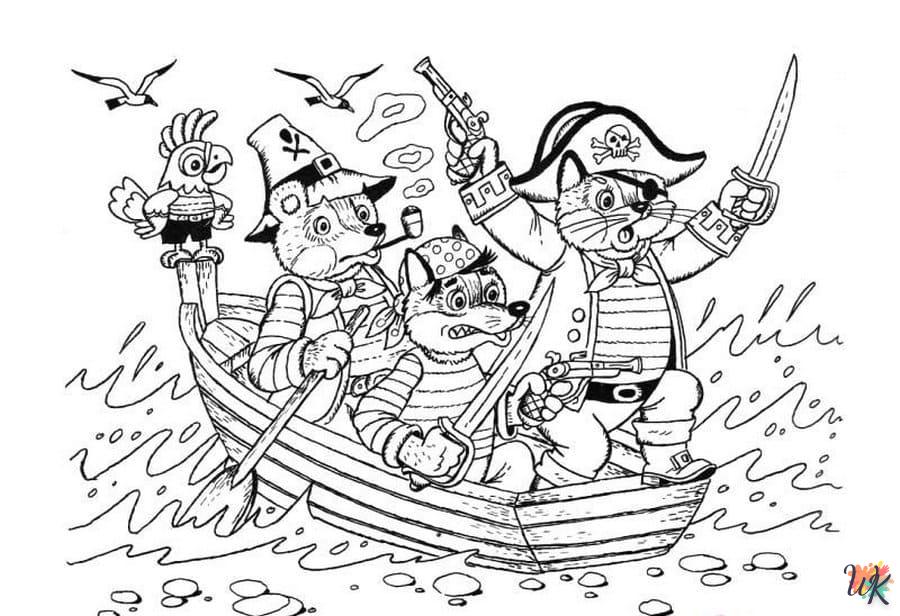 Dibujos para Colorear Piratas 4