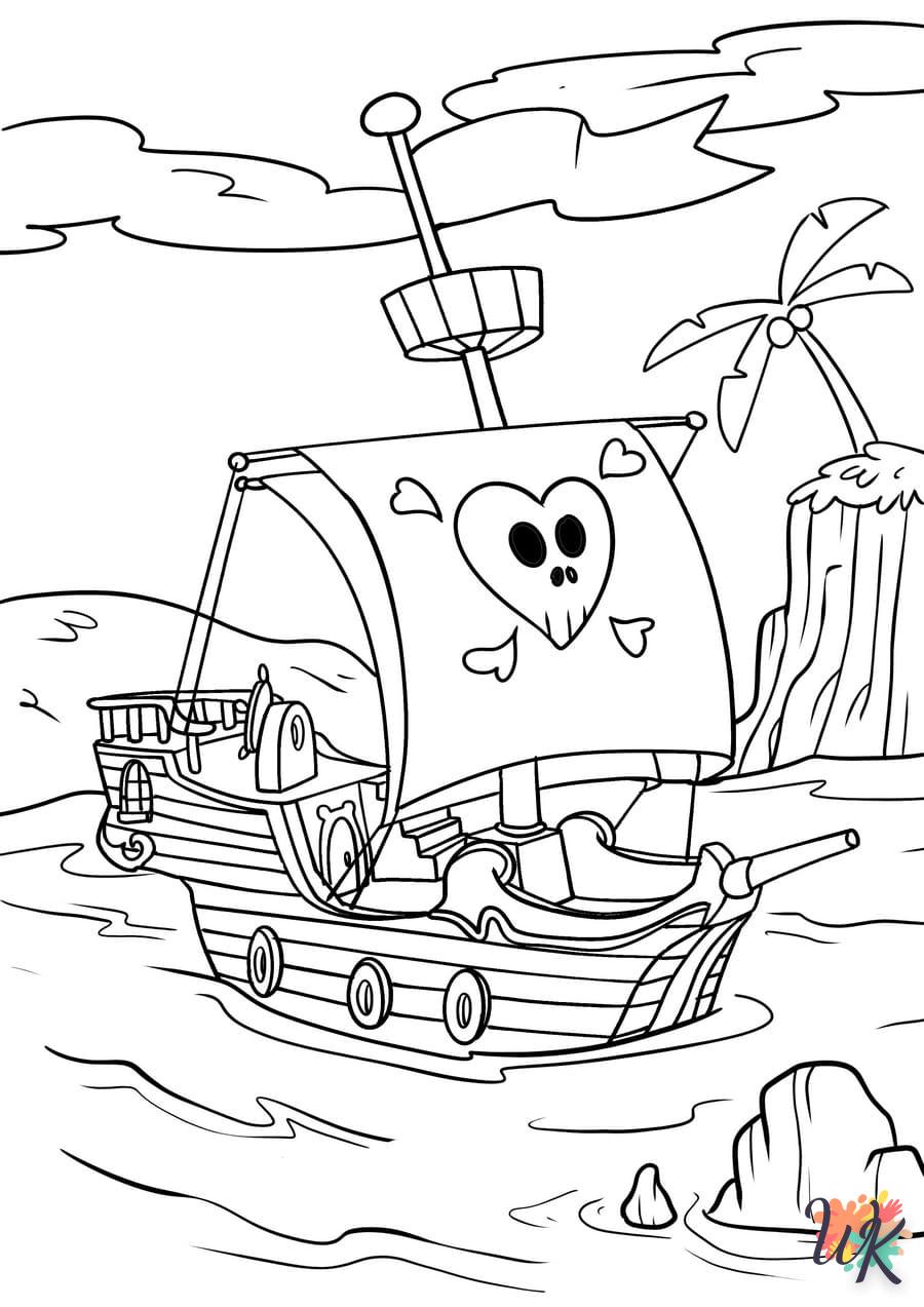 Dibujos para Colorear Piratas 41