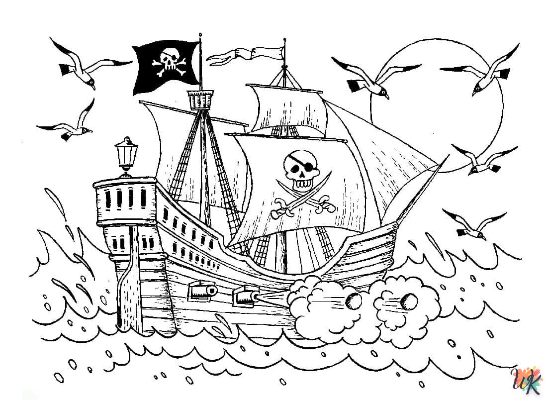 Dibujos para Colorear Piratas 46
