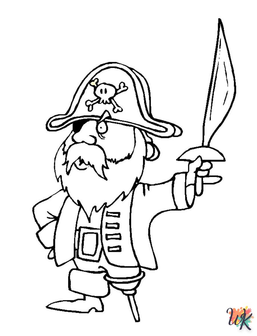 Dibujos para Colorear Piratas 79