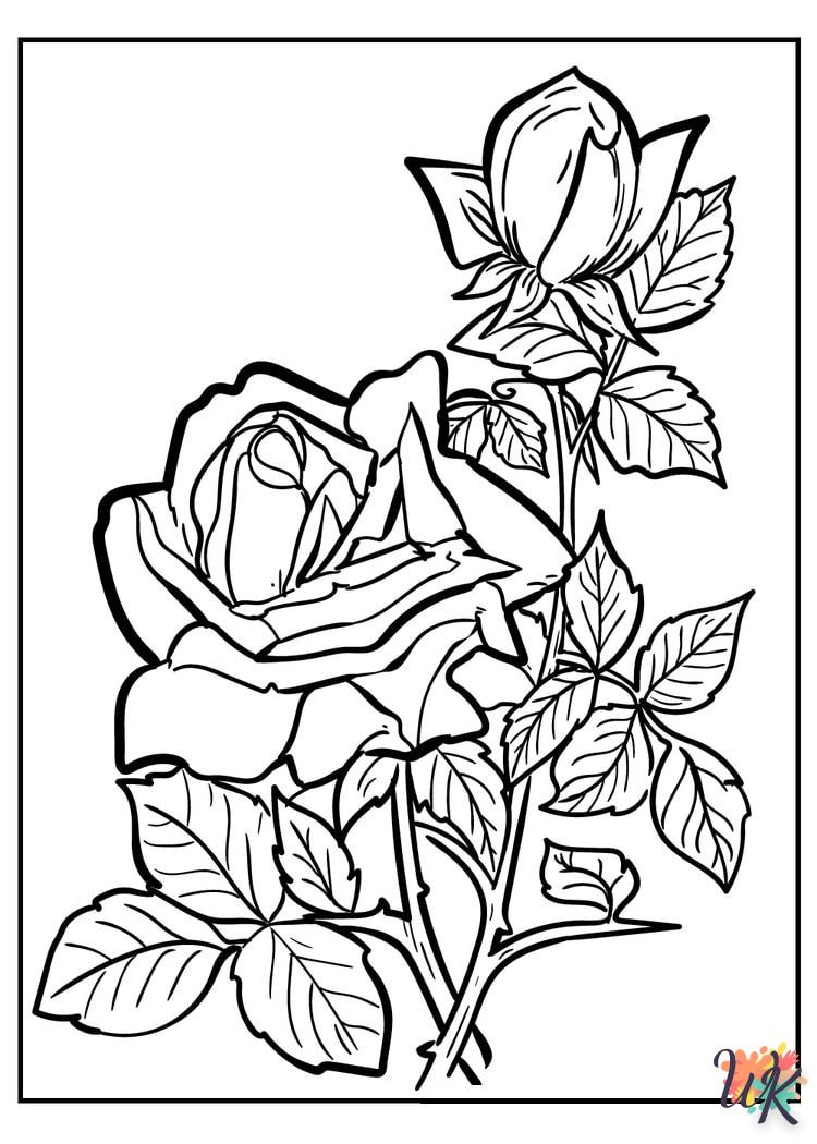 Dibujos para Colorear Rosa 15