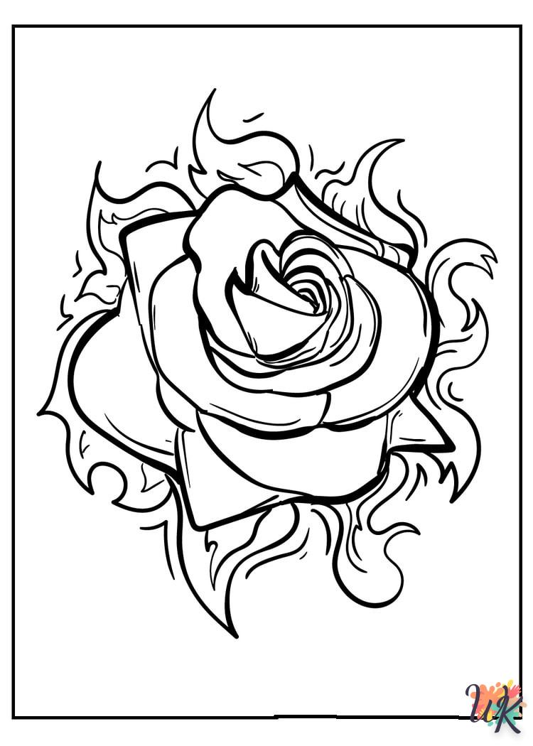 Dibujos para Colorear Rosa 18