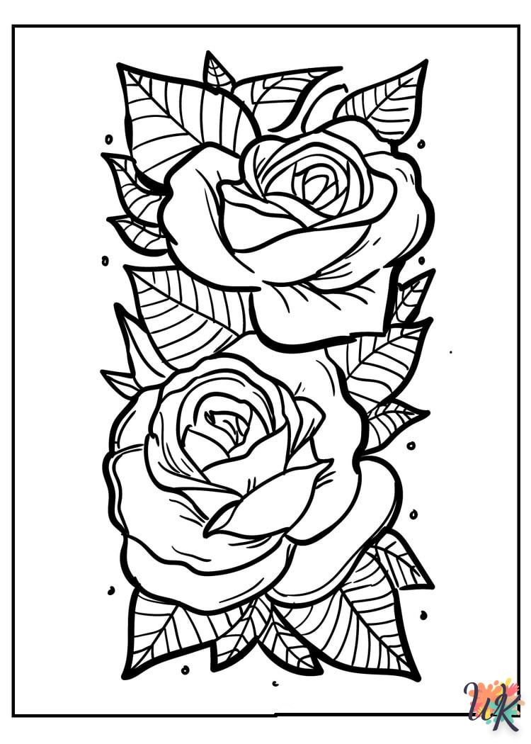 Dibujos para Colorear Rosa 23