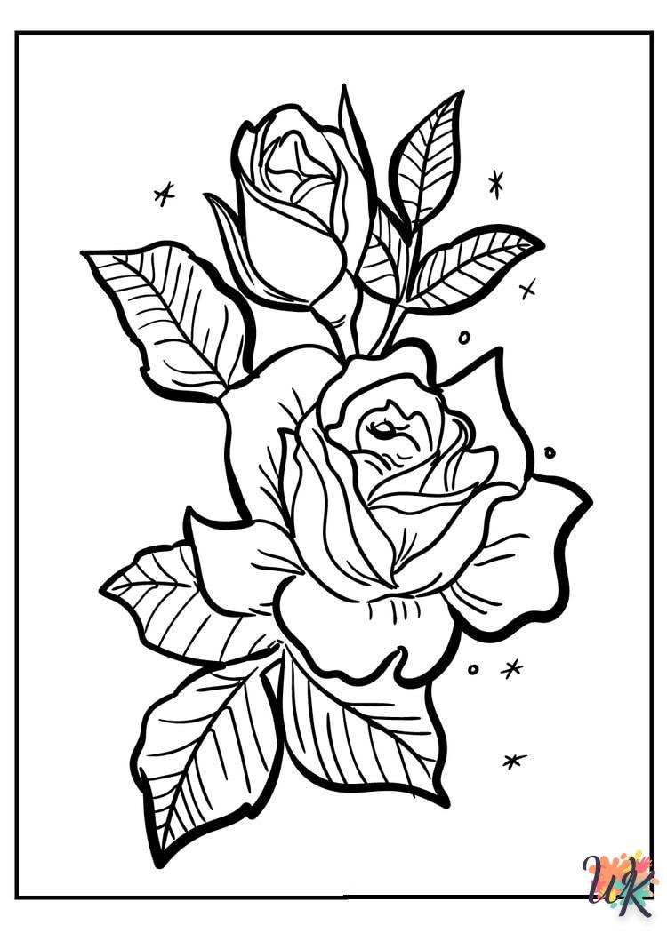 Dibujos para Colorear Rosa 27