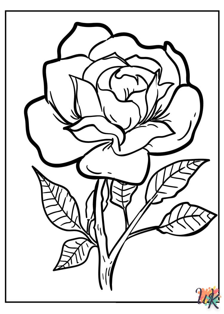 Dibujos para Colorear Rosa 29