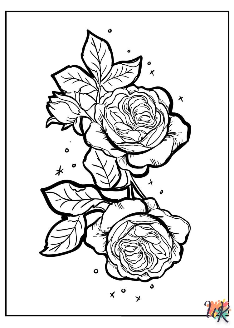 Dibujos para Colorear Rosa 3