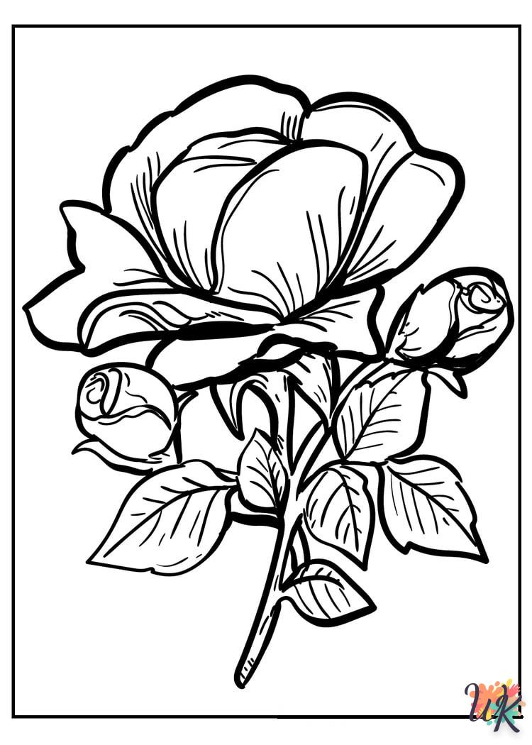 Dibujos para Colorear Rosa 5