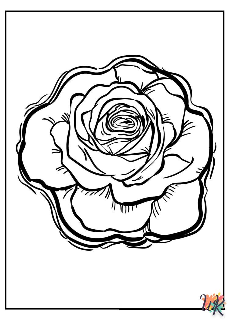 Dibujos para Colorear Rosa 6