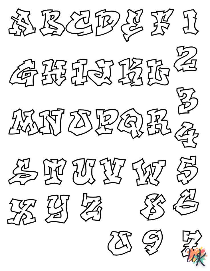 Dibujos para Colorear lettering 10