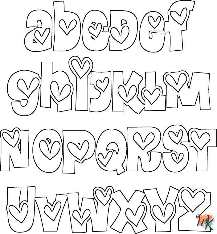 Dibujos para Colorear lettering 11