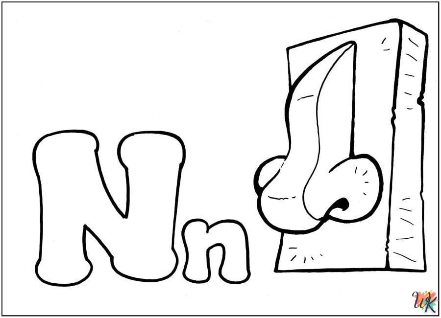 Dibujos para Colorear lettering 25