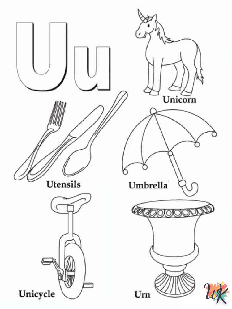 Dibujos para Colorear lettering 3