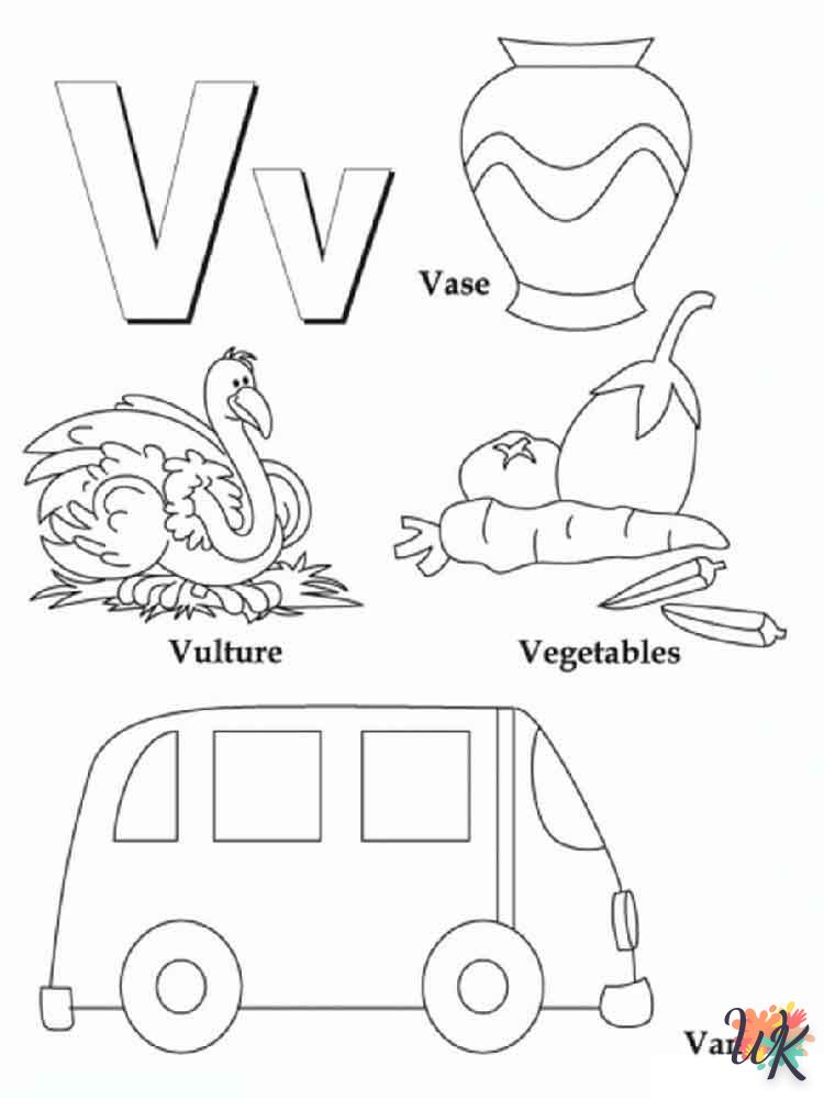 Dibujos para Colorear lettering 4