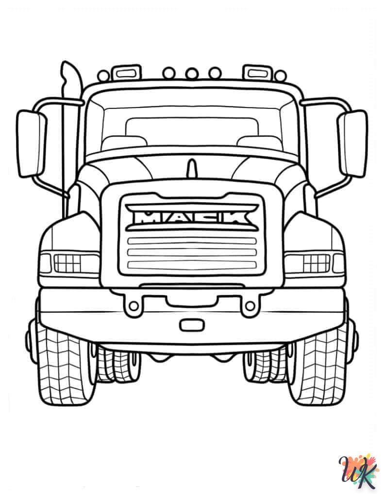 Dibujos para Colorear Camiones 11