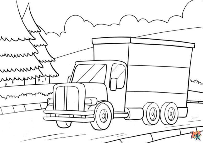 Dibujos para Colorear Camiones 20