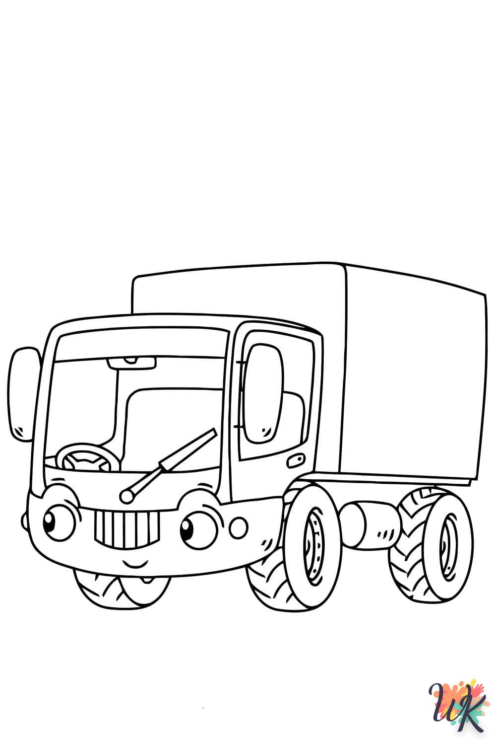 Dibujos para Colorear Camiones 21