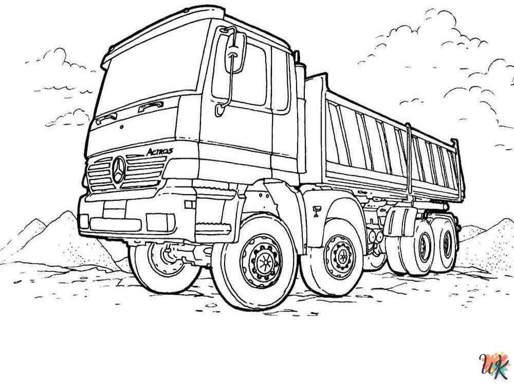 Dibujos para Colorear Camiones 22