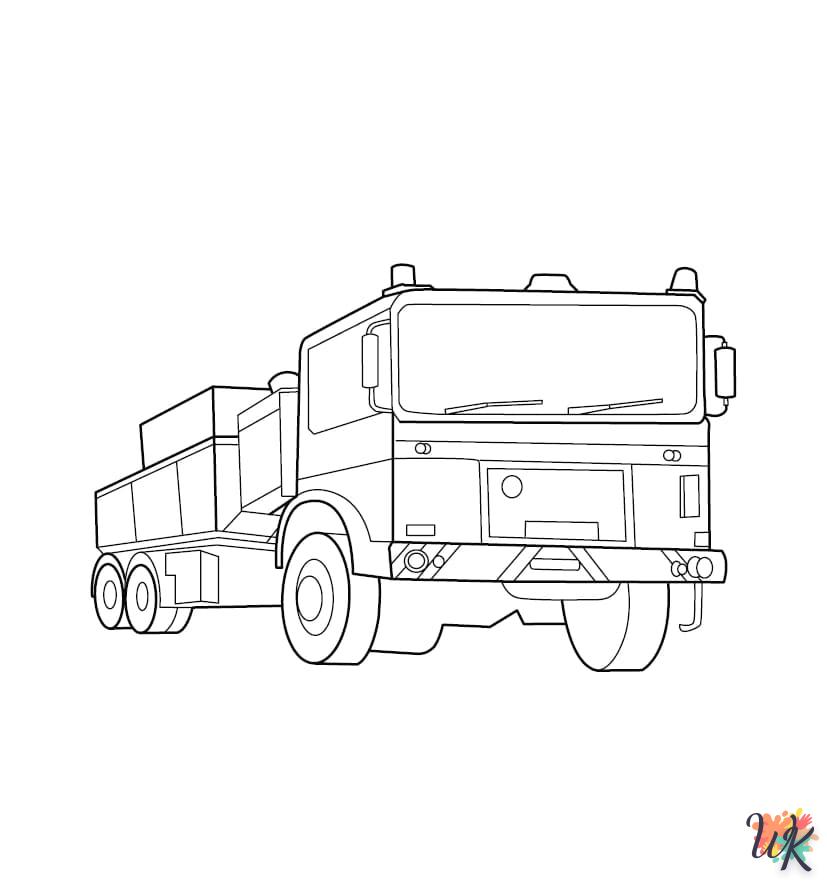 Dibujos para Colorear Camiones 27