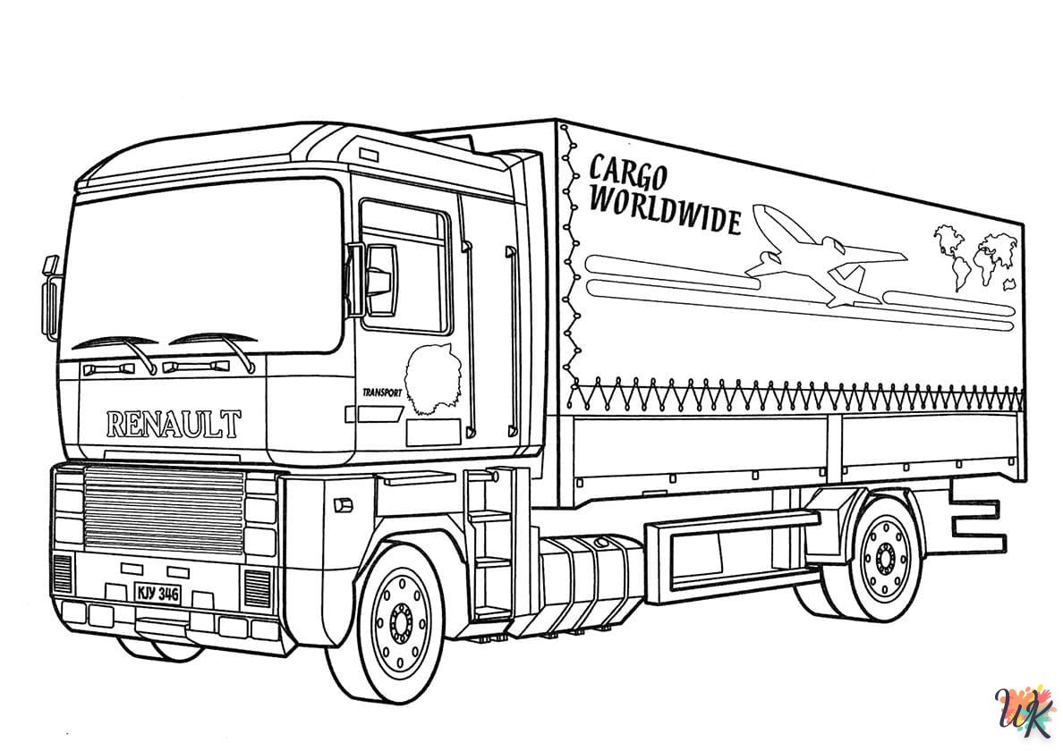Dibujos para Colorear Camiones 29