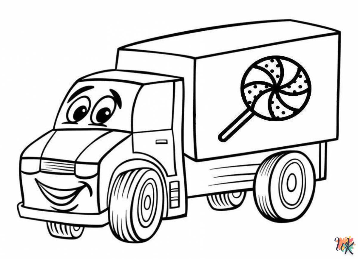Dibujos para Colorear Camiones 32