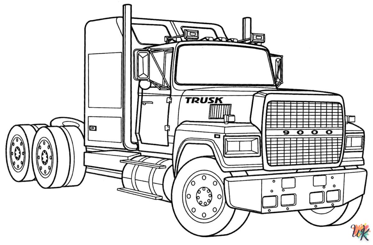 Dibujos para Colorear Camiones 34