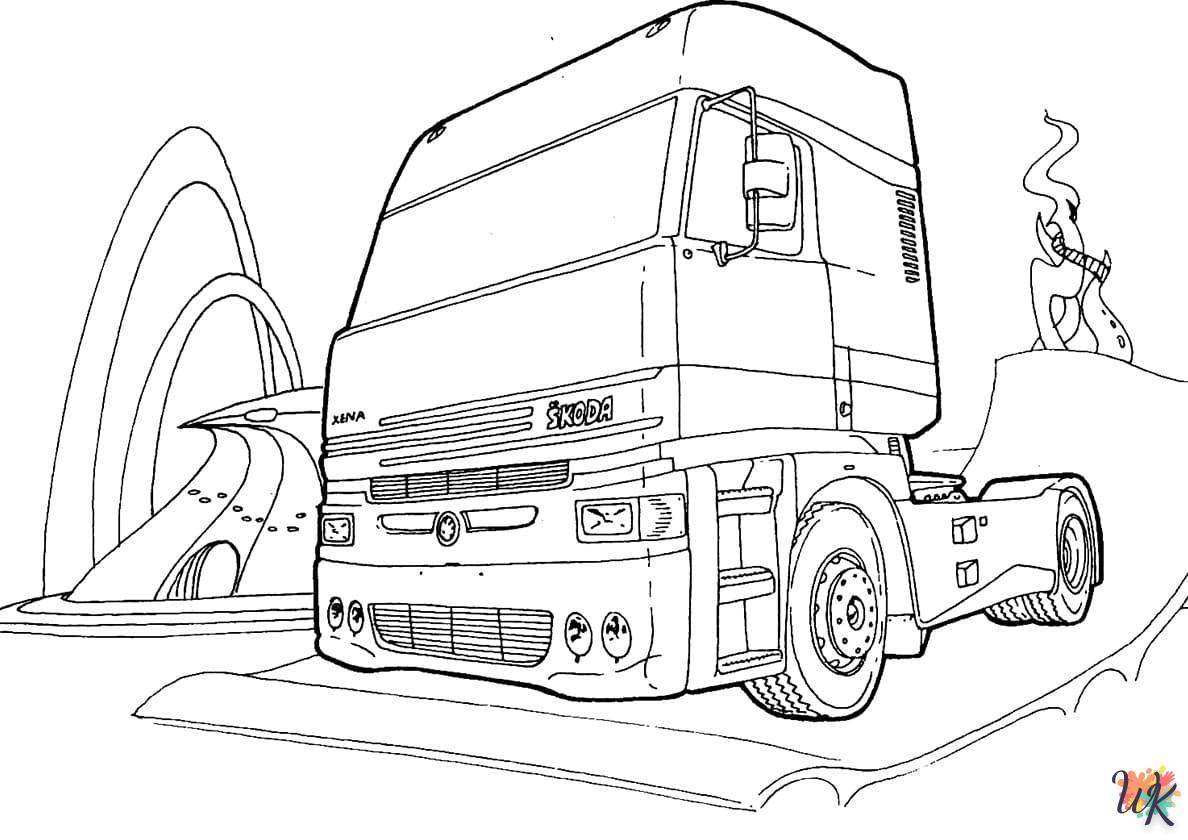 Dibujos para Colorear Camiones 54