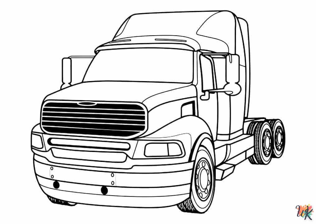 Dibujos para Colorear Camiones 74