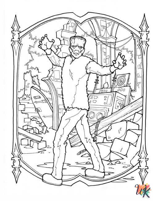 Dibujos para Colorear Frankenstein 37