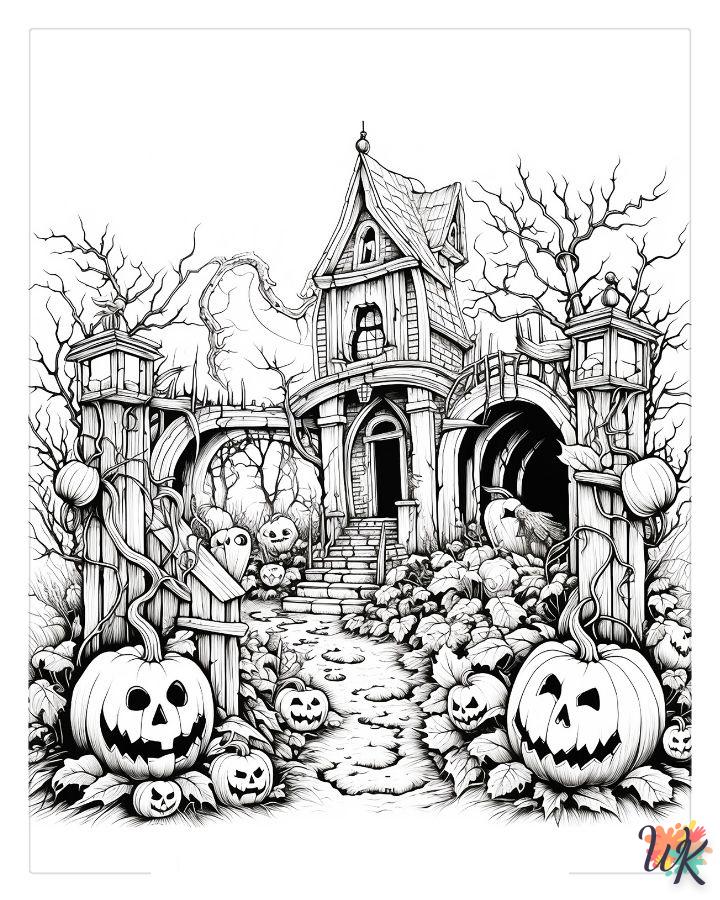 Dibujos para Colorear Lindo Halloween 8