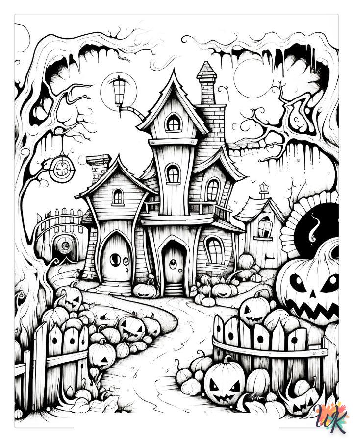 Dibujos para Colorear Lindo Halloween 9