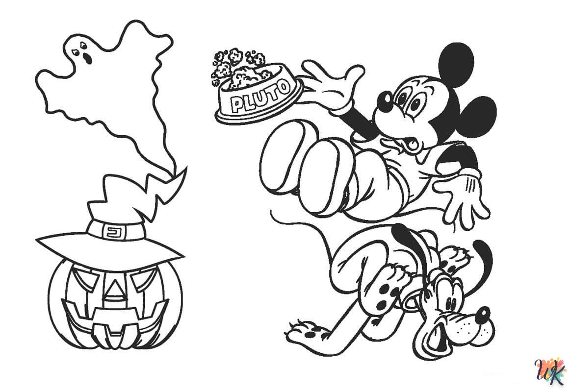 Dibujos para Colorear Mickey Mouse Halloween 1