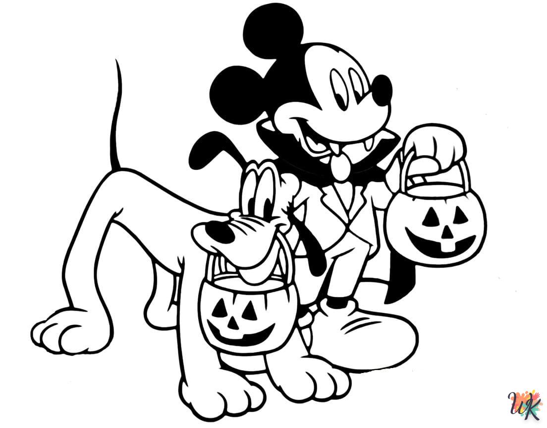 Dibujos para Colorear Mickey Mouse Halloween 2