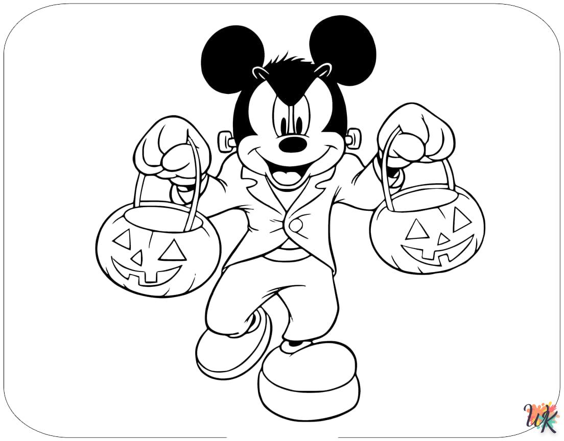 Dibujos para Colorear Mickey Mouse Halloween 21