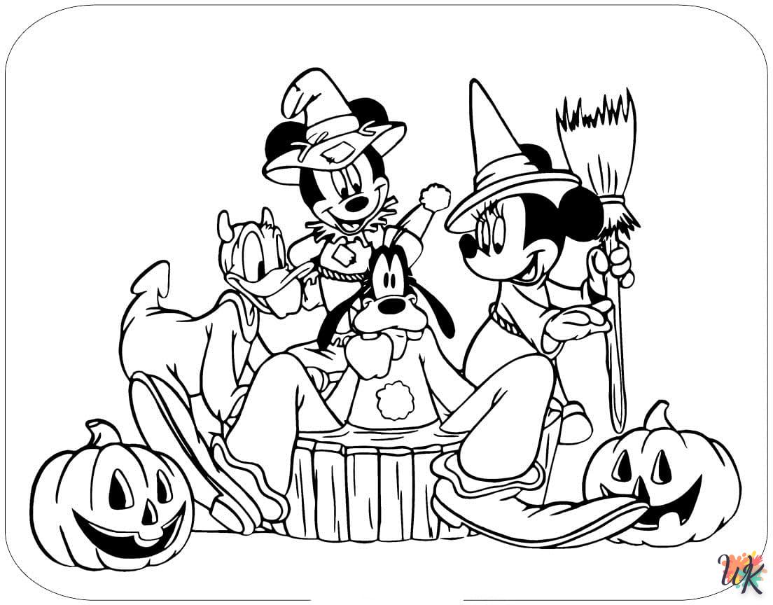 Dibujos para Colorear Mickey Mouse Halloween 4