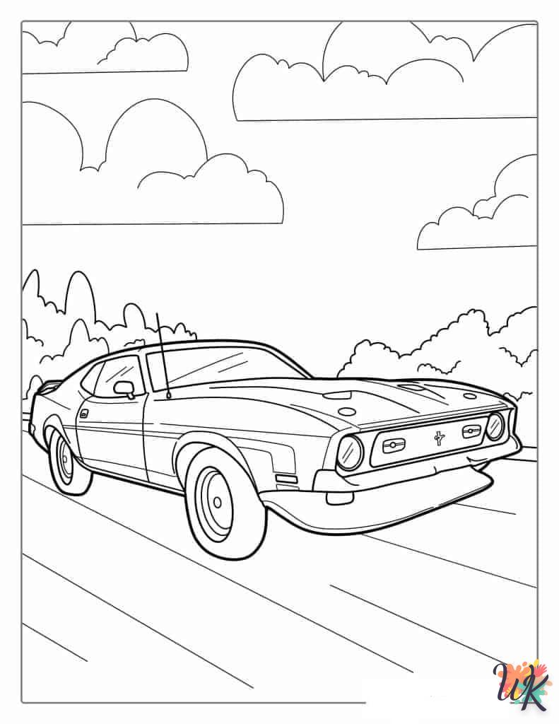 Dibujos para Colorear Mustang 1