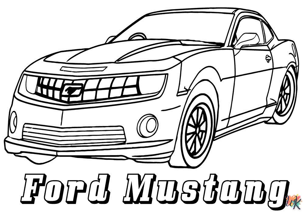 Dibujos para Colorear Mustang 12