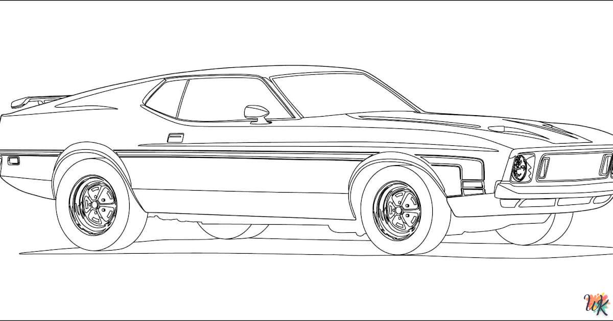 Dibujos para Colorear Mustang 21