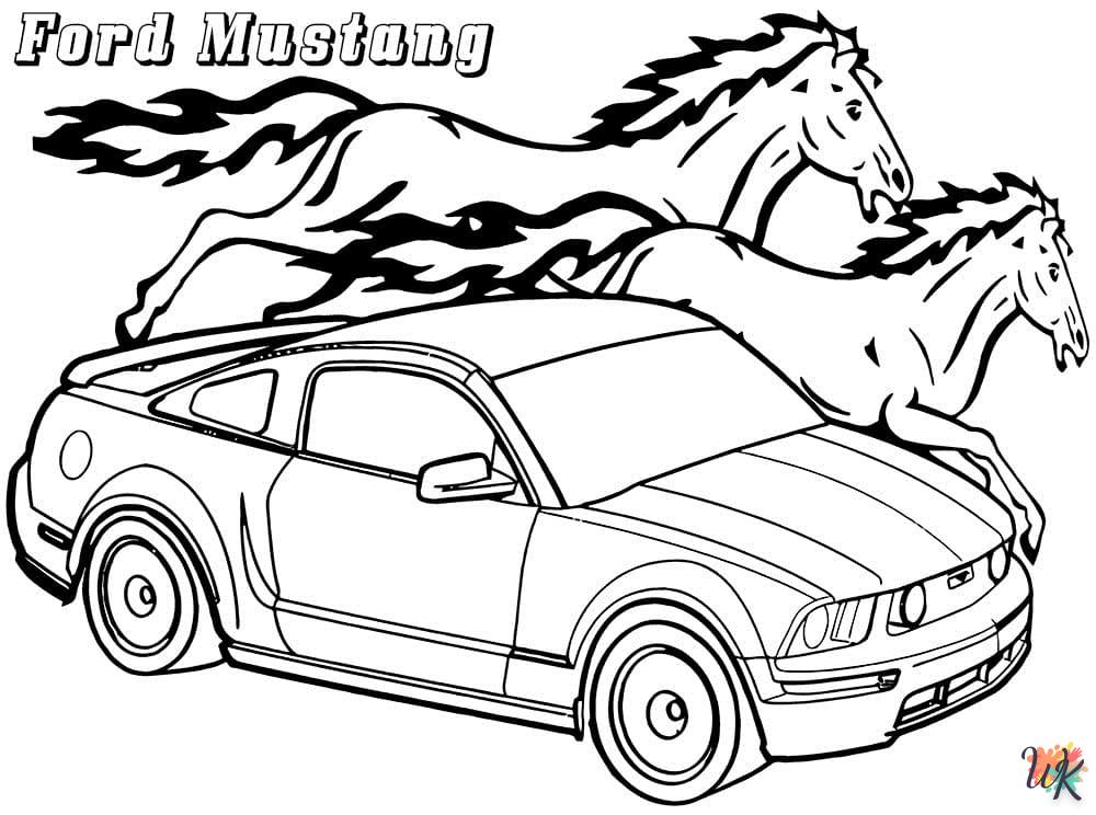 Dibujos para Colorear Mustang 22