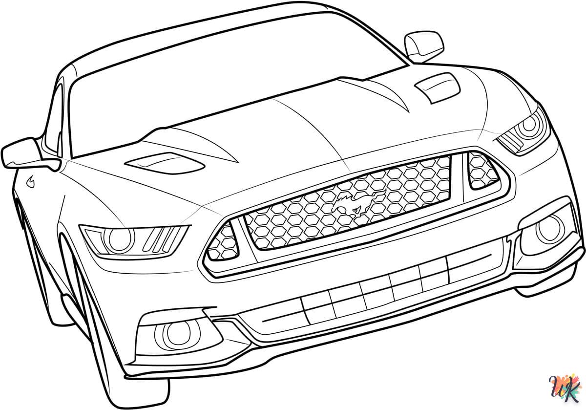 Dibujos para Colorear Mustang 26
