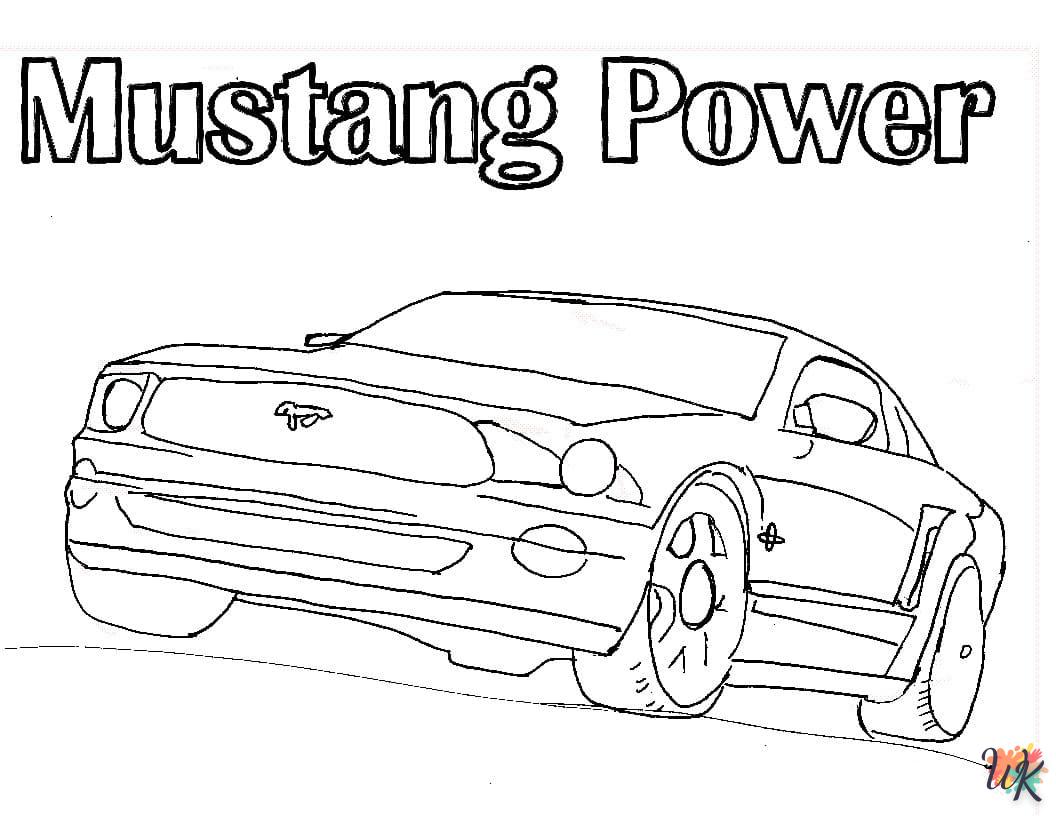 Dibujos para Colorear Mustang 28