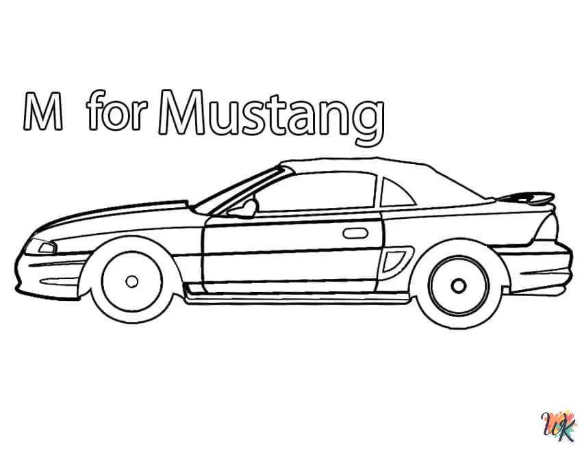 Dibujos para Colorear Mustang 39