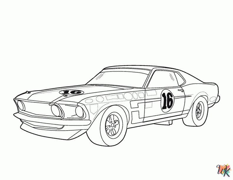 Dibujos para Colorear Mustang 46